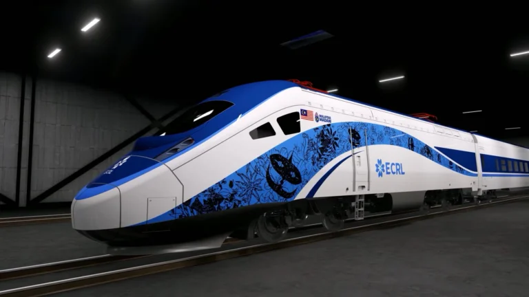 ECRL train connecting Kelantan and Terengganu with the Klang Valley